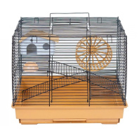 Дарэлл Клетка для мелких грызунов Гоша-1 разборная, шаг прута 1,5см, 1 этаж (домик+колесо+миска), 42*30*28см (в ассортименте)
