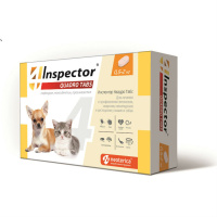 Inspector Quadro Tabs таблетки для кошек и собак от 0,5кг до 2кг (уп. 4 таб.) (цена за 1 таблетку)