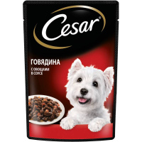 Cesar Влажный корм для взрослых собак всех пород, Говядина с овощами