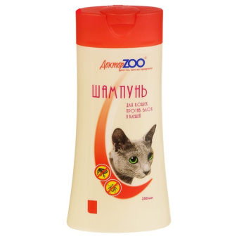 ДокторZoo: шампунь 250мл антипаразитарный д/кошек