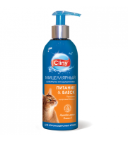 Cliny Шампунь-кондиционер Питание и блеск для короткошерстных кошек 300мл