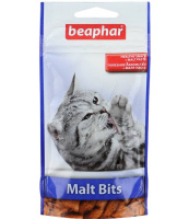 Beaphar 150г Malt-Bits Подушечки для выведения шерсти из желудка у кошек с мальт-пастой