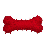Playology Дентальная жевательная косточка Puppy Teething Bone для щенков 4-8 мес, говядина, красный, 6*16см