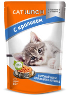 Cat Lunch Влажный корм для котят, Кролик в желе