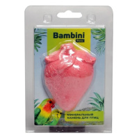 Bambini Pets Минеральный камень для птиц Клубничка, 35г