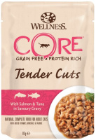 Wellness Core Влажный корм для кошек, Лосось с тунцом в виде нарезки в соусе 