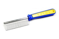 Triol Расческа "Спорт" с частым зубом, сине-желтая ручка, 3*20 см (307)