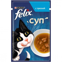 Felix Суп Влажный корм для взрослых кошек, Треска