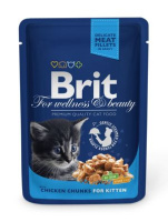 Brit Premium 100г пауч Kitten Chicken Влажный корм для котят Курица