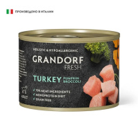 Grandorf Fresh Консервы для собак Паштет из индейки с тыквой и брокколи