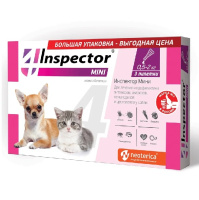 Inspector Mini капли для кошек и собак от 0,5 до 2кг (уп. 3 пип.) (цена за 1 пипетку)