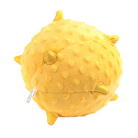 Playology Сенсорный плюшевый мяч Puppy Sensory Ball для щенков средних и крупных пород с ароматом курицы, желтый, d15см