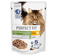 Perfect Fit 75г пауч Sterile 7+ Влажный корм для стерилизованных кошек старше 7 лет Курица (соус)