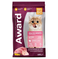 Award Healthy growth Сухой корм для котят, беременных и кормящих кошек, Индейка и курица