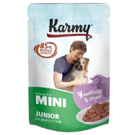 Karmy Mini Junior Влажный корм для щенков мелких пород, Ягненок в соусе