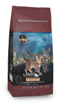 Landor 400г Сухой корм для взрослых кошек с избыточным весом и стерилизованных Утка и рис