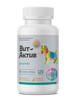 Вит-Актив Биологически активная кормовая добавка для щенков Коллаген и протеин 120 таб.