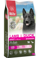 Blitz Holistic Adult Lamb&Duck Сухой беззерновой корм для взрослых собак, Ягненок и утка