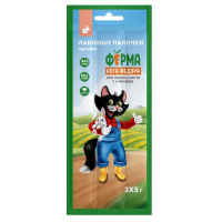Мнямс 3*5г Ферма кота Федора Лакомые палочки для кошек и котят, Кролик (цена за 3шт)