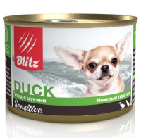 Blitz Duck Влажный корм для собак мелких пород всех возрастов, Утка с цукини