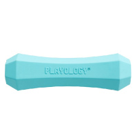 Playology Хрустящая жевательная палочка Squeaky Chew Stick с ароматом арахиса, средняя, голубой, 16см