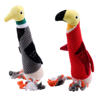 Wogy Игрушка-пищалка для собак мягкая Птица с канатами, микс,  40*9*7см (в ассортименте)