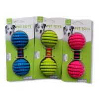 Wogy Игрушка для собак Гантель с колокольчиками, 12*4,5см (в ассортименте)