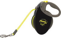 Поводок-рулетка Flexi Giant tape L 8m 50 kg Black Neon