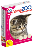 Дoктop ZOO Мультивитаминное лакомство для котят Здоровый котенок 120таб.*6