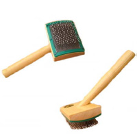 Пижон Щетка-пуходерка Г13 деревянная с рамкой с каплей 