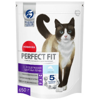 Perfect Fit 650г Сухой корм для взрослых кошек для поддержания здоровья почек Лосось