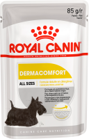 Royal Canin Dermacomfort влажный корм для взрослых собак, склонных к кожным раздражениям, кусочки в паштете 