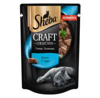 Sheba 75г пауч Craft Collection Влажный корм для взрослых кошек Лосось в соусе