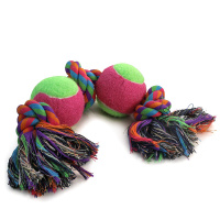 Triol Игрушка для собак Верёвка, 3 узла и 2 мяча, d6,5см/35см