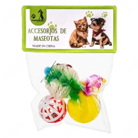 Набор игрушек для кошек 3 предмета, d4см