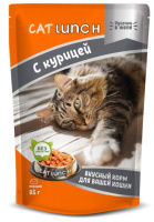Cat Lunch Влажный корм для взрослых кошек, Курица в желе