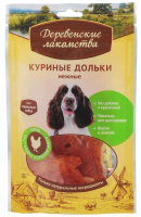 Деревенские лакомства Куриные дольки нежные лакомства для собак