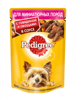 Pedigree Влажный корм для взрослых собак мини пород, Говядина и овощи