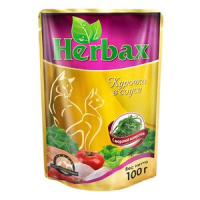 Herbax Влажный корм для взрослых кошек, Курочка в соусе с морской капустой