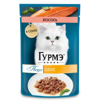 Gourmet Перл Влажный корм для взрослых кошек, Лосось в соусе