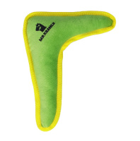 Mr.Kranch Игрушка для собак мелких и средних пород Бумеранг с пищалкой зеленый, 22*19*4,5см