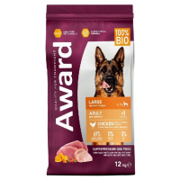 Award Сухой корм для взрослых собак крупных пород, Курица, индейка с тыквой и шиповником