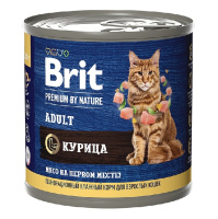 Brit Premium by Nature Влажный корм для взрослых кошек, Курица