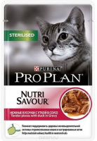 Pro Plan 85г пауч NutriSavour Sterilised Влажный корм для стерилизованных кошек Утка (соус)