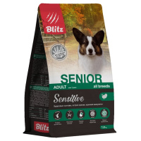 Blitz Adult Sensitive Senior Сухой корм для взрослых собак всех пород старше 7 лет, Индейка