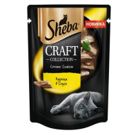 Sheba 75г пауч Craft Collection Влажный корм для взрослых кошек Курица в соусе