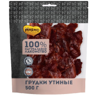 Мнямс Лакомство для собак Грудки утиные (цена за 1кг)