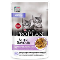 Pro Plan 85г пауч NutriSavour Junior Влажный корм для котят Индейка (соус)
