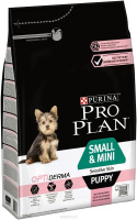 Pro Plan Small&Mini Puppy Sensitive Skin Сухой корм для щенков мелких и миниатюрных пород, Лосось