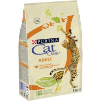 Cat Chow 1,5кг Adult Сухой корм для взрослых кошек Домашняя птица
